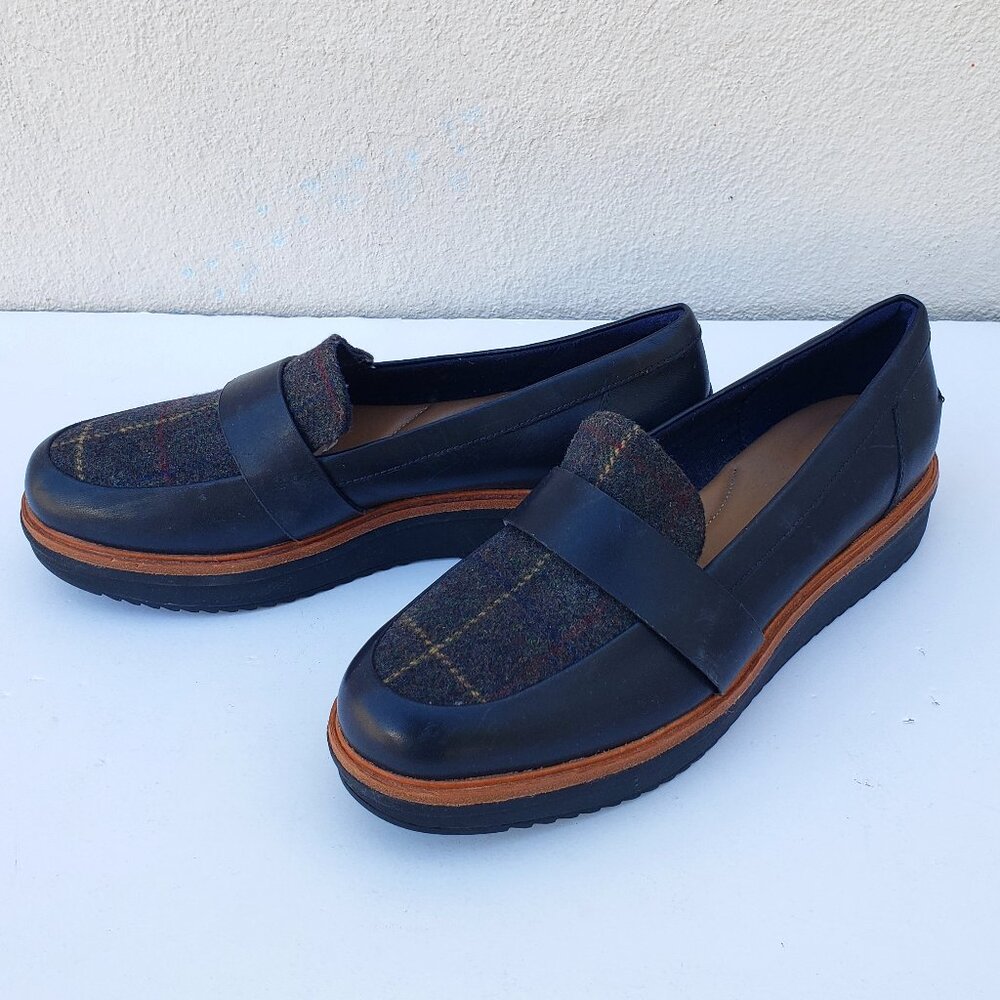 Tartan plaid platform chunky Teadale Elsa loafers - Picture 3 of 14